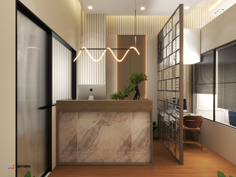 Minimalist Executive Cabin Office with Premium Reception 